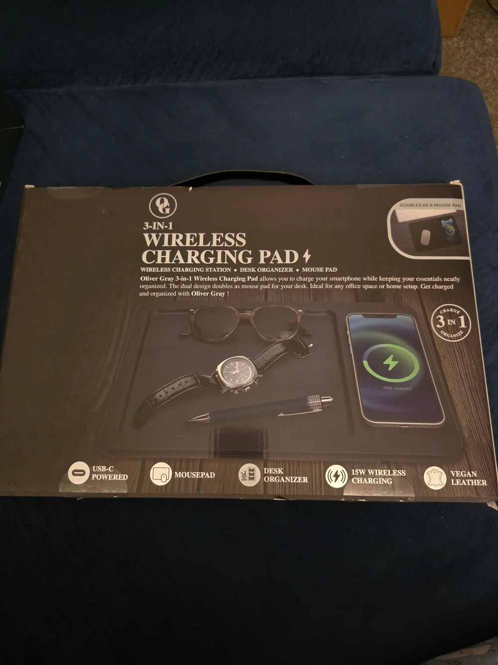 3-in-1 Wireless Charging Pad - Black